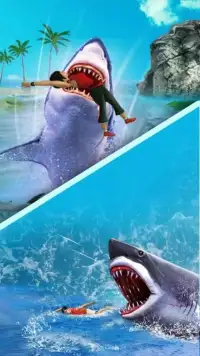 Shark Attack Game - Blue whale sim Screen Shot 0