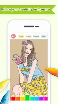 Pretty Girl Coloring Wonderland: Draw & Paint Screen Shot 1