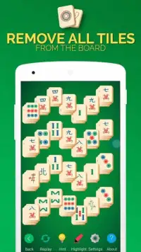 Mahjong Solitaire - Blue and Green Edition Screen Shot 1
