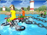 Kids Water Surfing Chained Bike Race Screen Shot 3