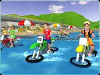Kids Water Surfing Chained Bike Race Screen Shot 0