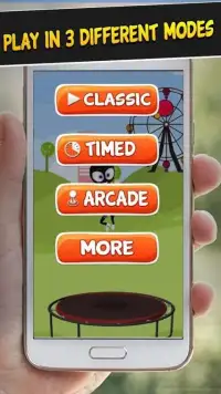 Trampoline Stickman Game:Addictive Endless Jumping Screen Shot 0