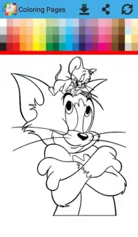 Coloring Book Tom and Mouse Screen Shot 2