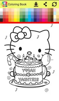 Coloring Book for Kitty Screen Shot 1