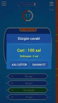 Milyonçu 2017 - Azərbaycanca bilik oyunu,yarışması Screen Shot 4