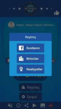 Milyonçu 2017 - Azərbaycanca bilik oyunu,yarışması Screen Shot 6