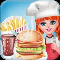 Smoky Burger Maker Chef-Cooking games untuk anak p Screen Shot 1