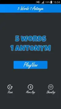 5 words 1 antonym game Screen Shot 4