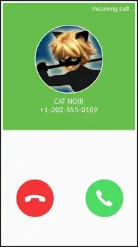 Miraculous Cat Noir Fake Call Screen Shot 1