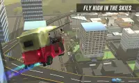 Flying Tuk Tuk Simulator Screen Shot 14