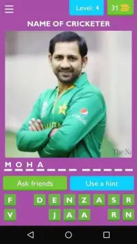 Guess Cricket Player Names Screen Shot 2