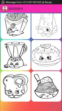 Coloring Book Pages Shopkins Screen Shot 2