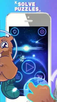 Space Beaver: swipe touch game Screen Shot 2