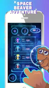 Space Beaver: swipe touch game Screen Shot 0