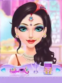 Indian Doll Bride Wedding Girl Makeup and Dressup Screen Shot 1