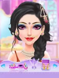 Indian Doll Bride Wedding Girl Makeup and Dressup Screen Shot 3
