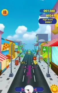 Panther Surfer Pink : Bus & Subway Dash 3D Screen Shot 3