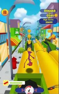 Panther Surfer Pink : Bus & Subway Dash 3D Screen Shot 1