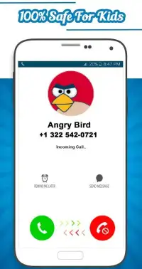 Call From Angry Bird Screen Shot 1