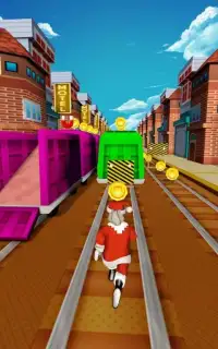 Santa Claus Endless Runner: City Subway Racing Fun Screen Shot 2