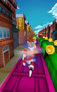 Santa Claus Endless Runner: City Subway Racing Fun Screen Shot 1
