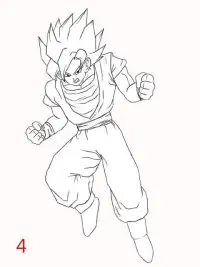 how to draw super saiyan goda Screen Shot 0