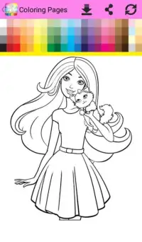 Coloring Book Barbi Screen Shot 0