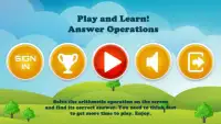 Play and Learn - Answer Operations (Free, no ads!) Screen Shot 7