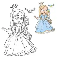 princess coloring book for girls Screen Shot 0
