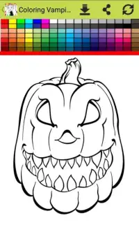 Coloring book for Vampiriina Monster Halloween Screen Shot 1