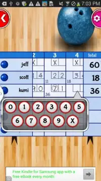 My Bowling Scorecard App Screen Shot 1