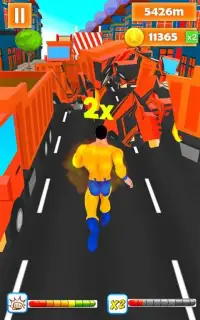 Superhero Run - Endless Running Game Screen Shot 5