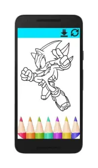 Coloring Sonic Screen Shot 0