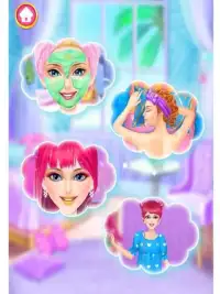 PJ Party Spa Girl Game! Beauty Spa and Makeup! Screen Shot 0
