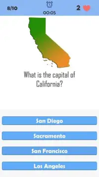 US States and Capitals Quiz Screen Shot 4