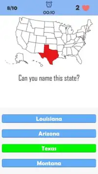 US States and Capitals Quiz Screen Shot 3
