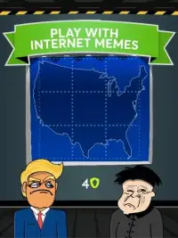 Troll Face Trump vs Korea Kim Memes Quest Screen Shot 1