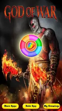 god of warriors coloring kratos by fans Screen Shot 7