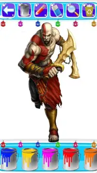 god of warriors coloring kratos by fans Screen Shot 5