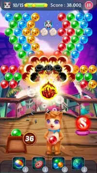 Witch Puzzle Cat: Bubble Pop Screen Shot 1