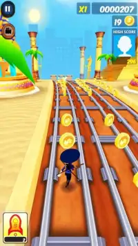 Ninja Subway runner 3D 2018 Screen Shot 1