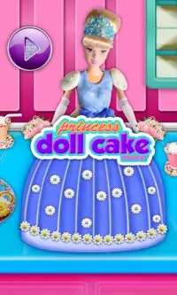 राजकुमारी गुड़िया केक निर्माता- पाक कला खेल Screen Shot 3