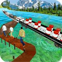 Water Train Cargo Surfer 3d