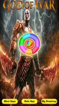 god of warrior coloring kratos hero by fans Screen Shot 7