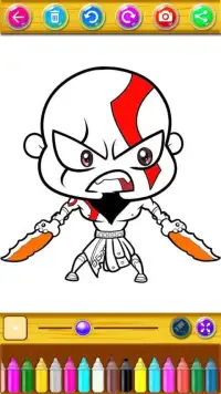 god of warrior coloring kratos hero by fans Screen Shot 0