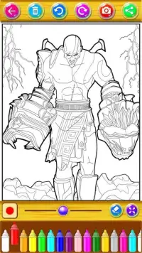 god of warrior coloring kratos hero by fans Screen Shot 1
