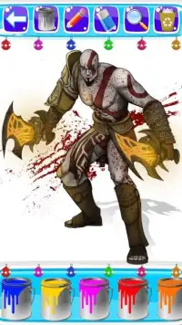 god of warrior coloring kratos hero by fans Screen Shot 3