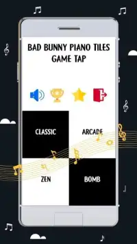 Bad Bunny Piano Tiles Game Tap Screen Shot 2