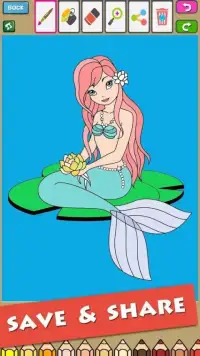 Little Mermaid Coloring Book Screen Shot 0