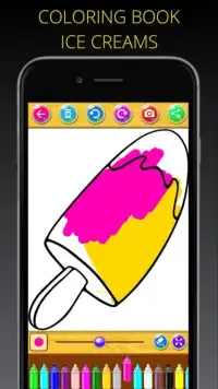 Coloring Page Ice Cream Screen Shot 1